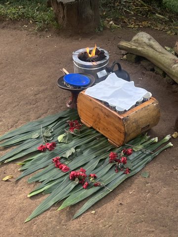 Coffee ceremony the team enjoyed after filiming