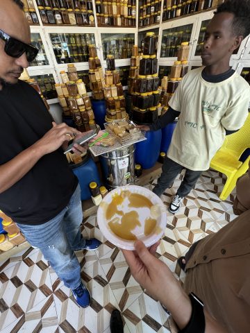 Tasting honey in Addis