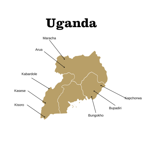 uganda map