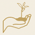 Hand with plant icon